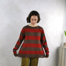 Carica l'immagine nel visualizzatore di Gallery, Maglia a righe in pura lana - Pezzo Unico