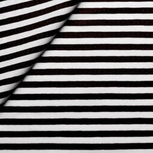 Carica l'immagine nel visualizzatore di Gallery, Maglietta lunga e svasata in jersey di cotone a righe