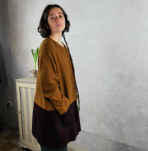 Carica l'immagine nel visualizzatore di Gallery, Giacca lana senape/vinaccia- Pezzo Unico