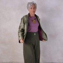 Carica l&#39;immagine nel visualizzatore di Gallery, Pantalone con bottoni in cotone lavato - Pezzo Unico
