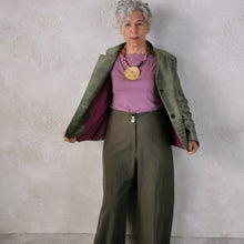 Carica l'immagine nel visualizzatore di Gallery, Pantalone con bottoni in cotone lavato - Pezzo Unico