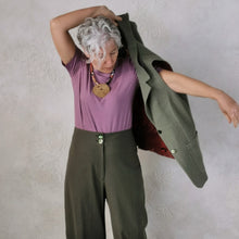 Carica l'immagine nel visualizzatore di Gallery, Pantalone con bottoni in cotone lavato - Pezzo Unico