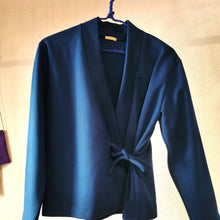 Carica l'immagine nel visualizzatore di Gallery, cardigan incrociato di felpa - Pezzo Unico