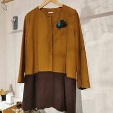 Carica l'immagine nel visualizzatore di Gallery, Giacca lana senape/vinaccia- Pezzo Unico