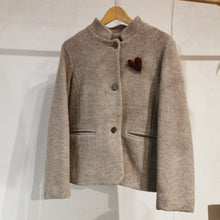 Carica l'immagine nel visualizzatore di Gallery, Giacca collo coreana lana sabbia - Pezzo Unico