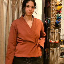 Carica l'immagine nel visualizzatore di Gallery, cardigan incrociato di felpa - Pezzo Unico