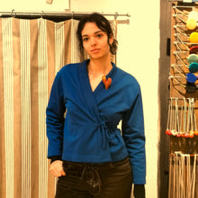 Carica l'immagine nel visualizzatore di Gallery, cardigan incrociato di felpa - Pezzo Unico