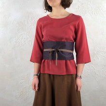 Carica l'immagine nel visualizzatore di Gallery, Cintura Obi in seta - Pezzo Unico