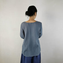 Carica l'immagine nel visualizzatore di Gallery, Camicia dritta in mussolina di cotone - Pezzo Unico