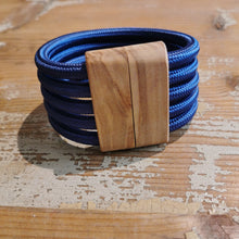Carica l'immagine nel visualizzatore di Gallery, Bracciale Ecofriendly (5 cavi) in cavo elettrico rivestito e legno