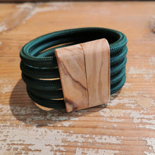 Carica l'immagine nel visualizzatore di Gallery, Bracciale Ecofriendly (5 cavi) in cavo elettrico rivestito e legno