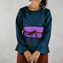 Carica l'immagine nel visualizzatore di Gallery, Cintura Obi in seta - Pezzo Unico