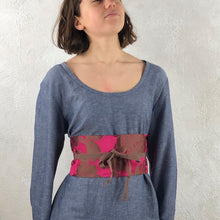 Carica l'immagine nel visualizzatore di Gallery, Cintura Obi in seta - Pezzo Unico