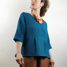 Carica l'immagine nel visualizzatore di Gallery, Camicia svasata mussolina di cotone - Pezzo Unico