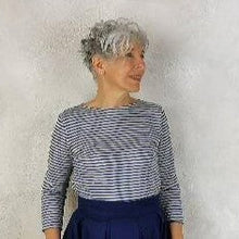 Carica l'immagine nel visualizzatore di Gallery, Maglietta in jersey di cotone a righe - pezzo unico
