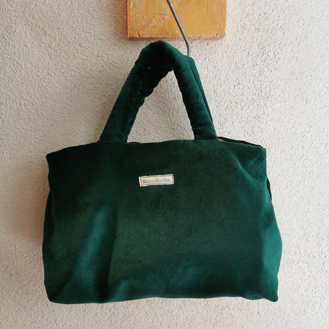 Borsa piccola in velluto verde - Pezzo unico