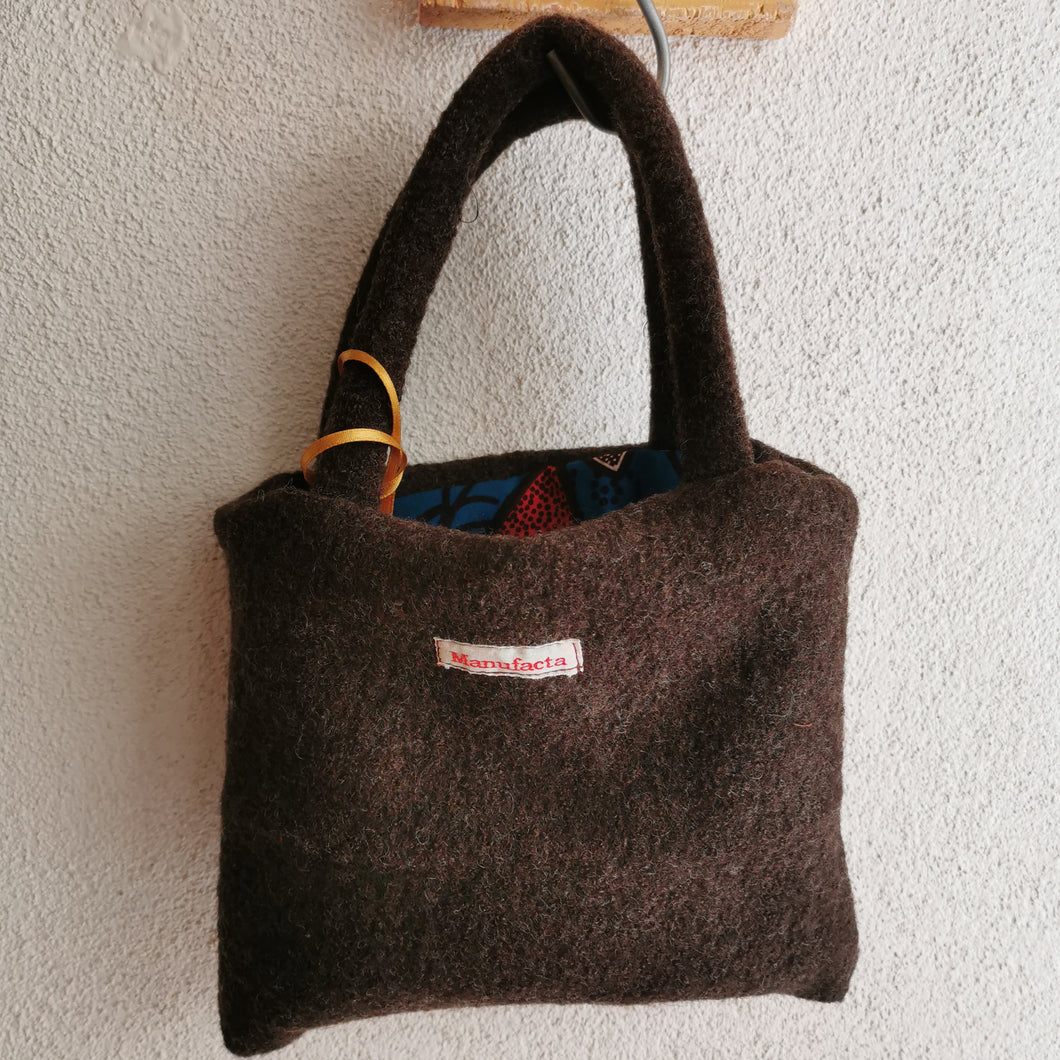 Borsa piccola in lana cotta  - Pezzo unico