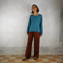 Carica l&#39;immagine nel visualizzatore di Gallery, Pantalone dritto in  lana ruggine - Pezzo Unico
