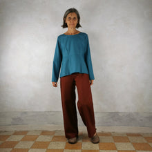 Carica l&#39;immagine nel visualizzatore di Gallery, Pantalone dritto in  lana ruggine - Pezzo Unico
