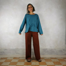 Carica l&#39;immagine nel visualizzatore di Gallery, Pantalone dritto in  lana ruggine - Pezzo Unico
