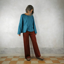 Carica l&#39;immagine nel visualizzatore di Gallery, Pantalone dritto in  lana ruggine - Pezzo Unico
